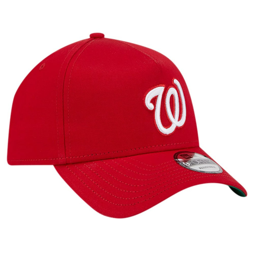 Washington Nationals New Era Team Color A-Frame 9FORTY Adjustable Hat - Red Hats