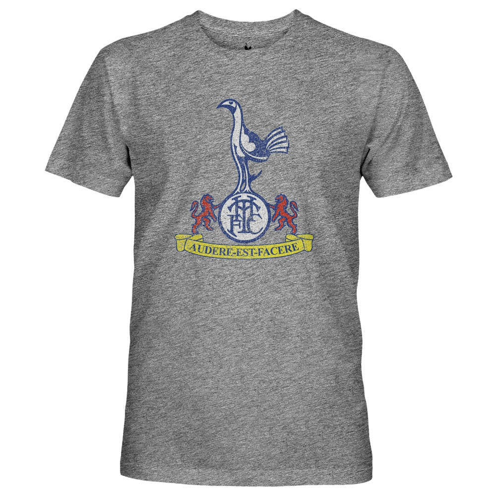 Tottenham Hotspur 1863FC Retro Crest Twisted Tri-Blend Slub T-Shirt Heather Gray