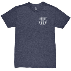 Barcelona 1863FC Front Back Date Twisted Tri-Blend T-Shirt Heather Navy