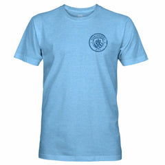 Manchester City 1863FC Front Back Text Twisted Tri-Blend Slub T-Shirt Sky Blue