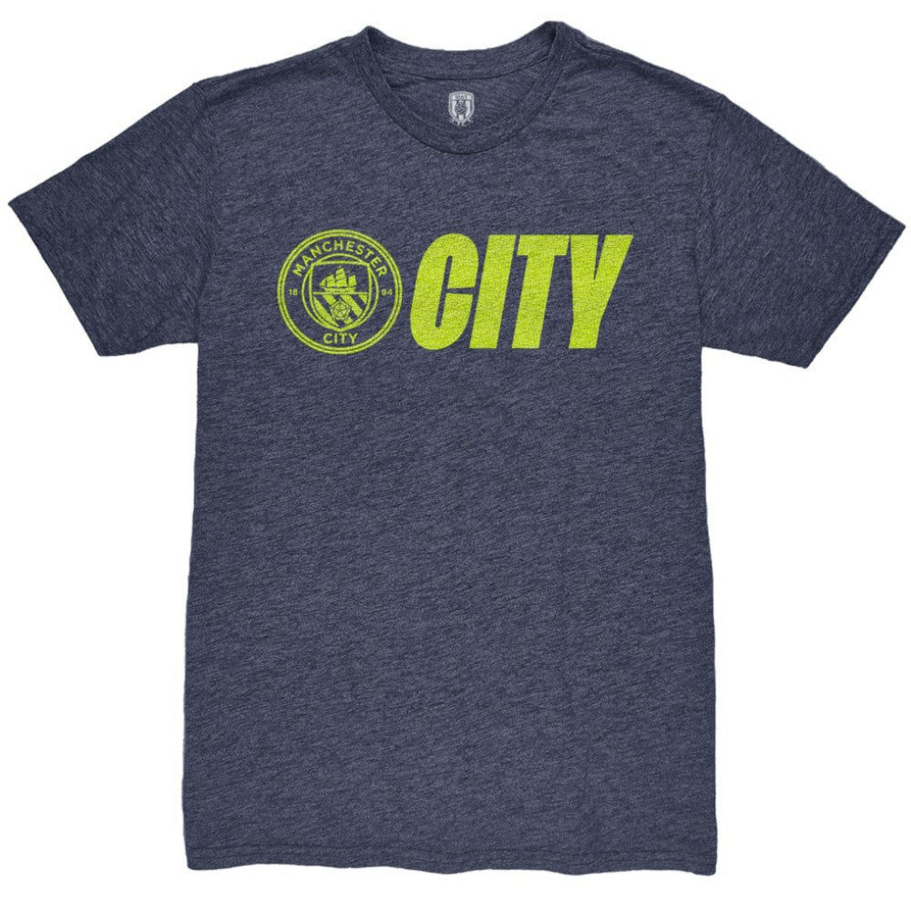 Manchester City 1863FC Lockup Twisted Tri-Blend Slub T-Shirt Heather Navy