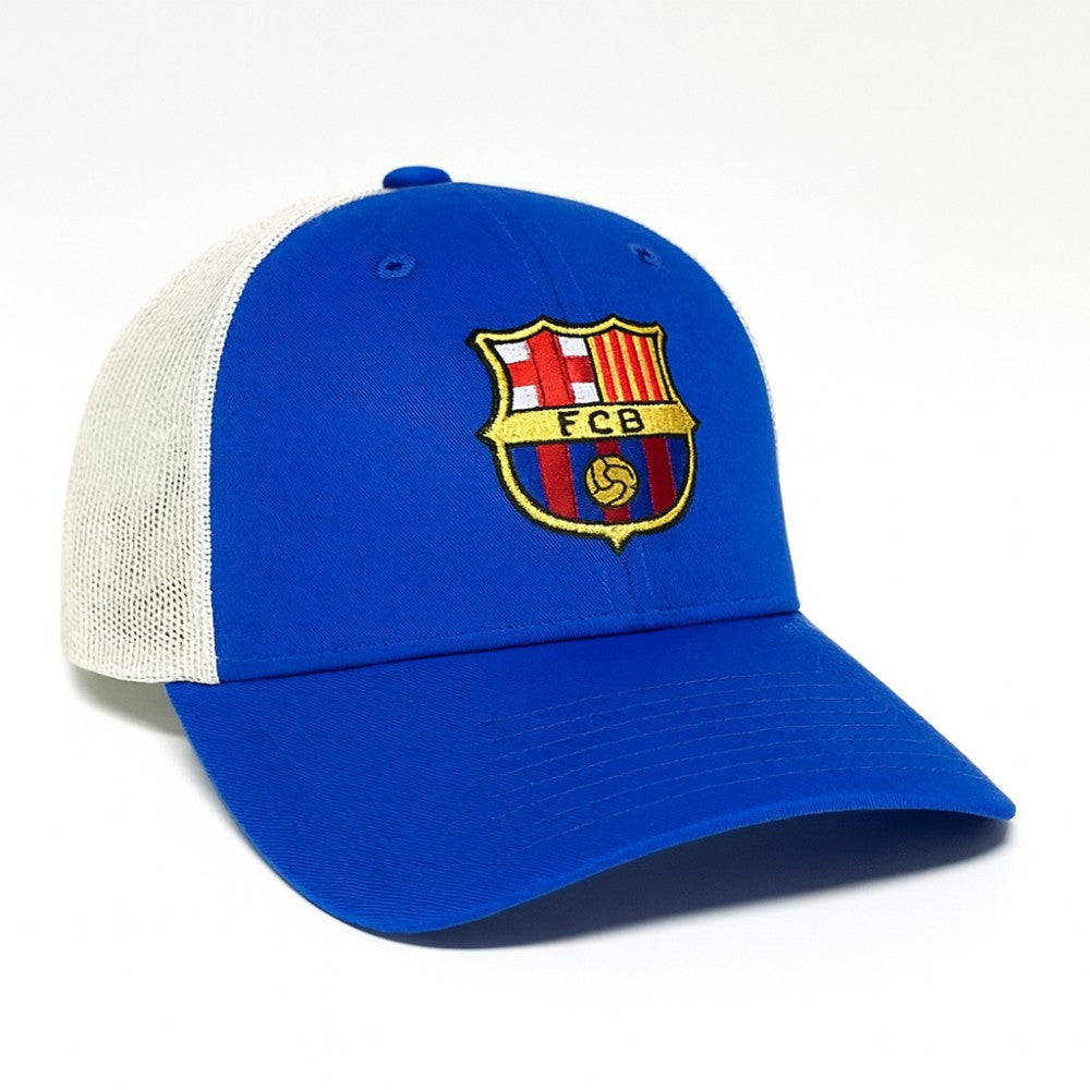 Barcelona 1863FC Washed Trucker Adjustable Hat Royal