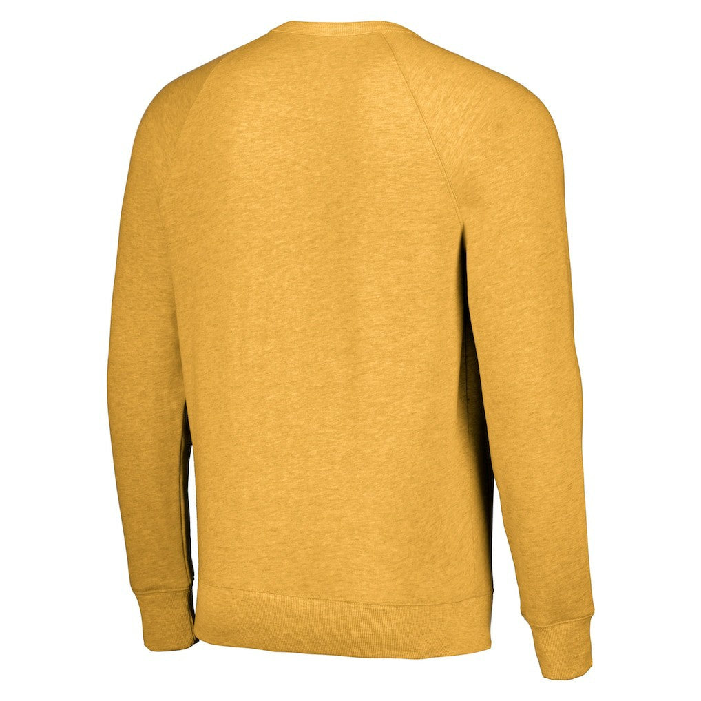 Golden State Warriors Homage Unisex Holiday Tri-Blend Raglan Pullover Sweatshirt Gold