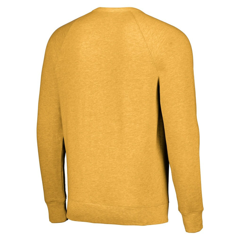 Golden State Warriors Homage Unisex Holiday Tri-Blend Raglan Pullover Sweatshirt Gold