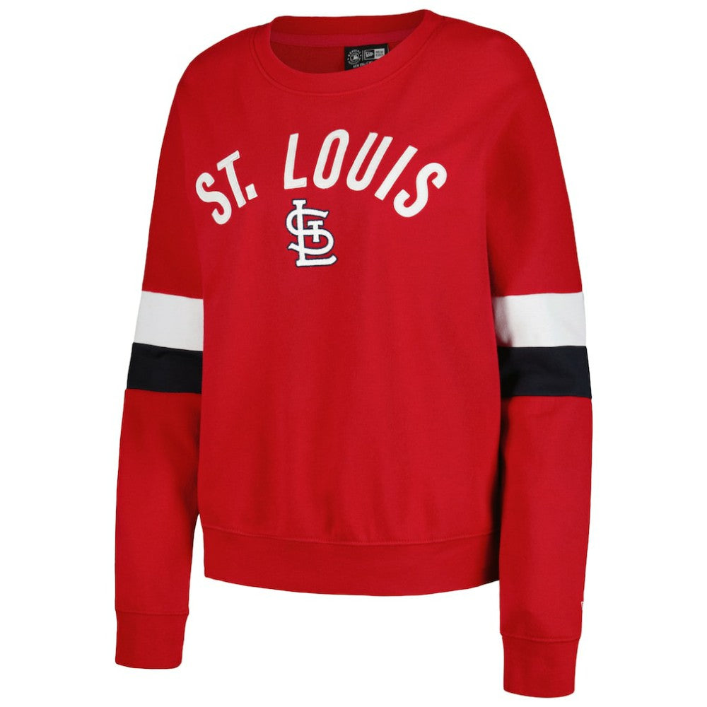 St. Louis Cardinals New Era Women's Game Day Crew Pullover Sweatshirt - Red Pullover