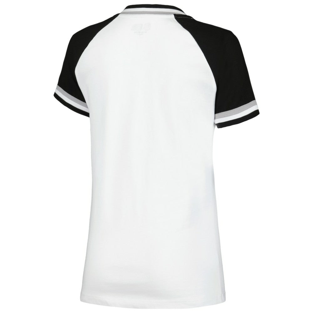Chicago White Sox New Era Women's Jersey Double Binding Raglan V-Neck T-Shirt - White Jerseys