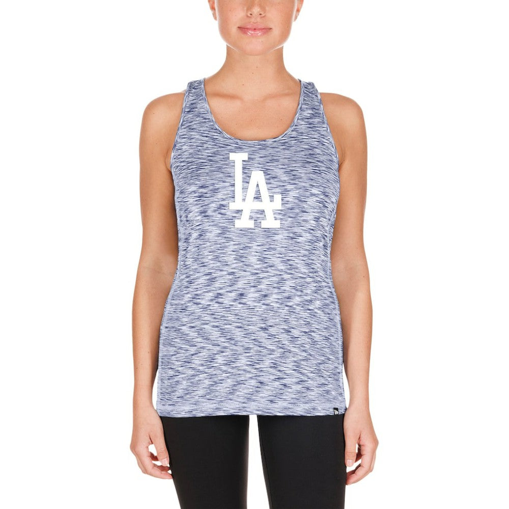Los Angeles Dodgers New Era Women's Space Dye Keyhole Back Tank Top - Royal Tanks