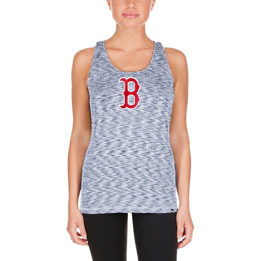Boston Red Sox New Era Women's Space Dye Keyhole Back Tank Top - Navy Tanks