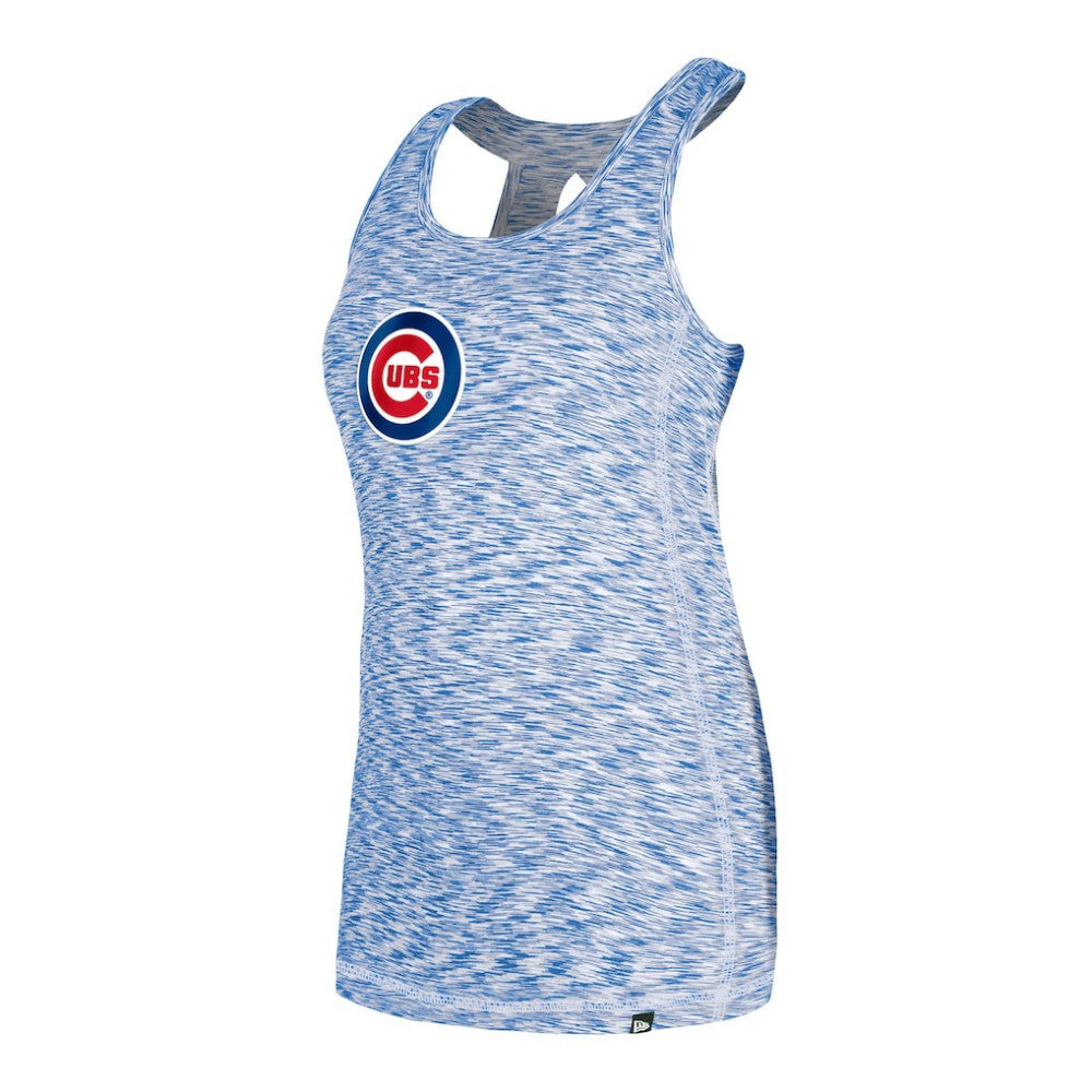 Chicago Cubs New Era Women's Space Dye Keyhole Back Tank Top - Royal Tanks