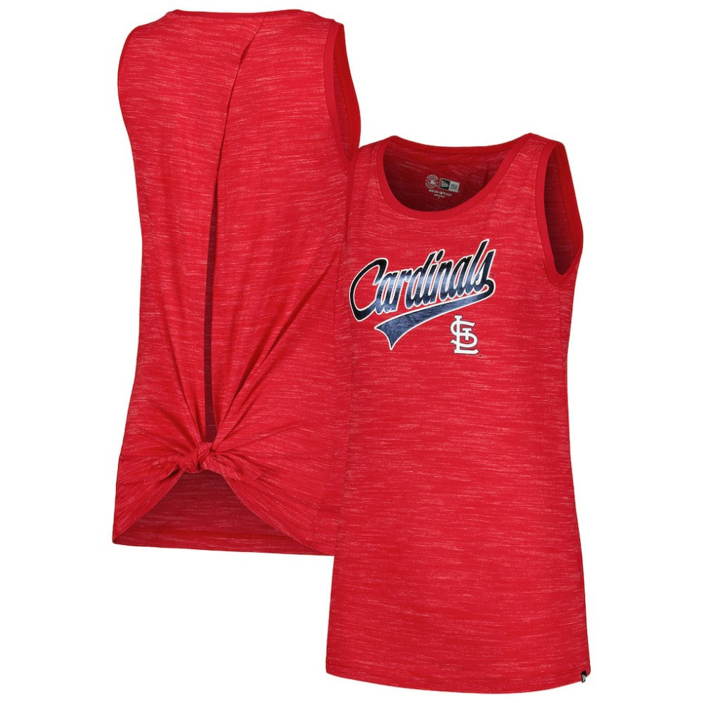 St. Louis Cardinals New Era Women's Space-Dye Active Tank Top - Red Tanks
