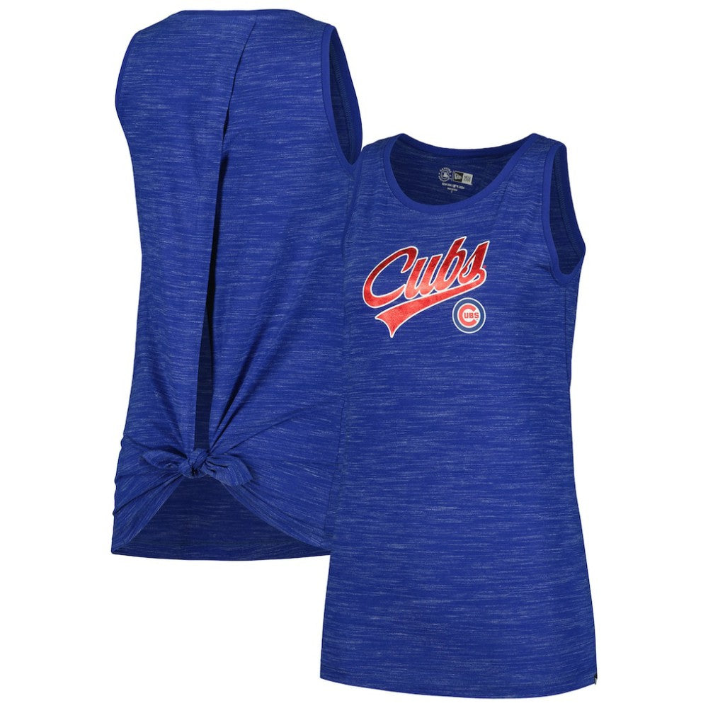 Chicago Cubs New Era Women's Space-Dye Active Tank Top - Royal Tanks