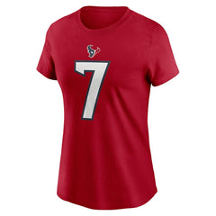 C.J. Stroud Houston Texans Women's Player Name & Number T-Shirt - Red T-shirts