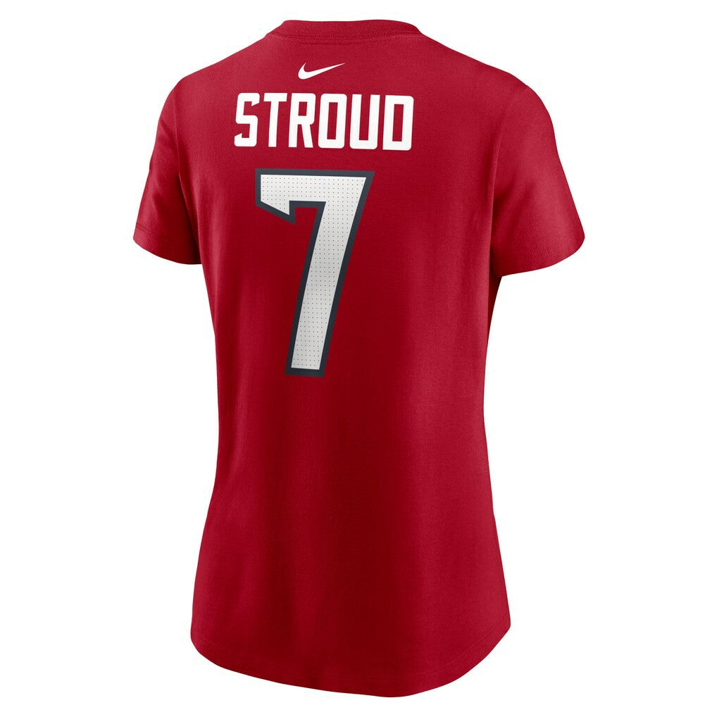 C.J. Stroud Houston Texans Women's Player Name & Number T-Shirt - Red T-shirts