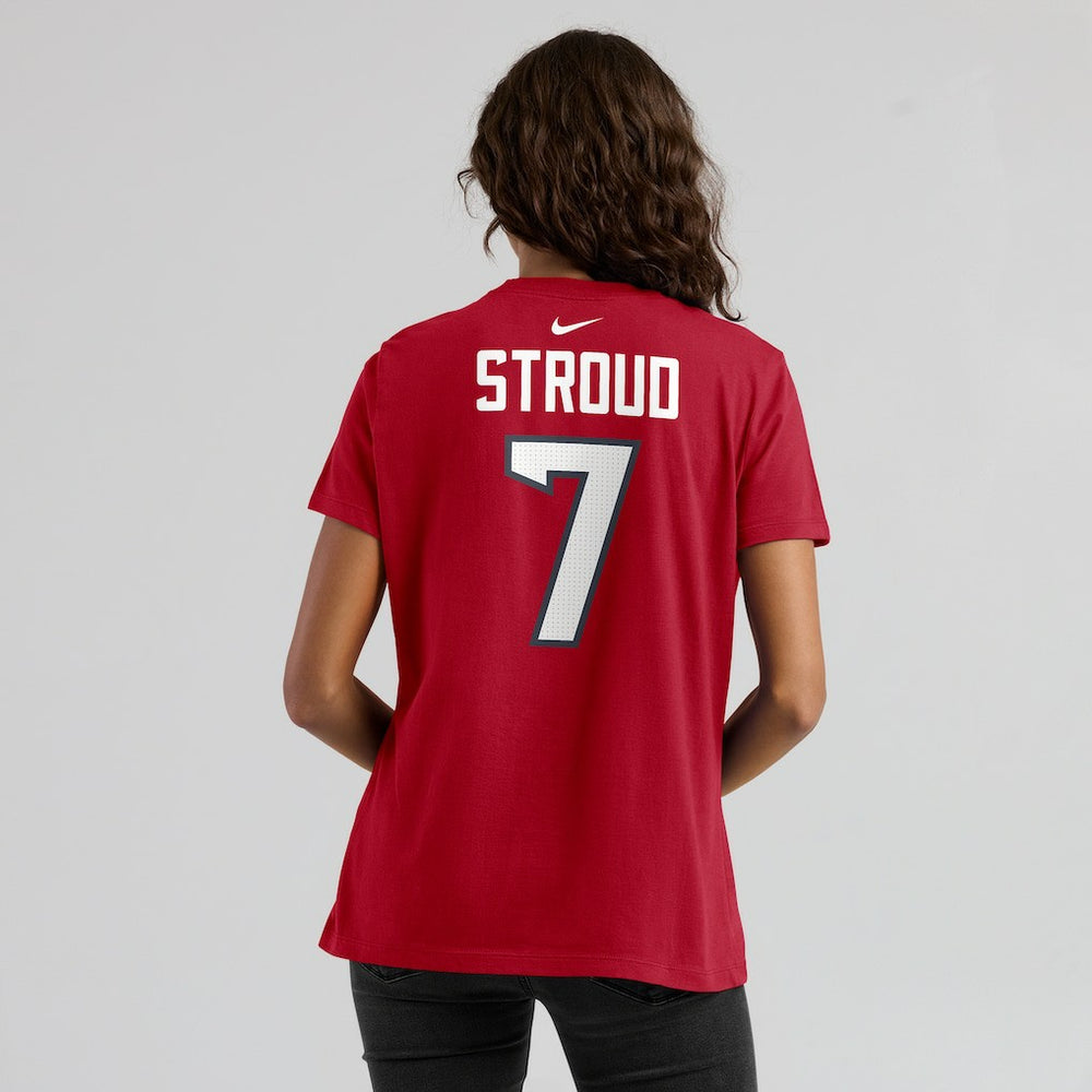 C.J. Stroud Houston Texans Women's Player Name & Number T-Shirt - Red T-shirts