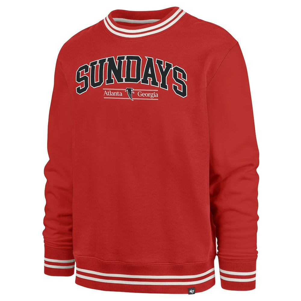 Atlanta Falcons '47 Sundays Clubhouse View Sierra Fleece Pullover Sweatshirt - Red Pullover