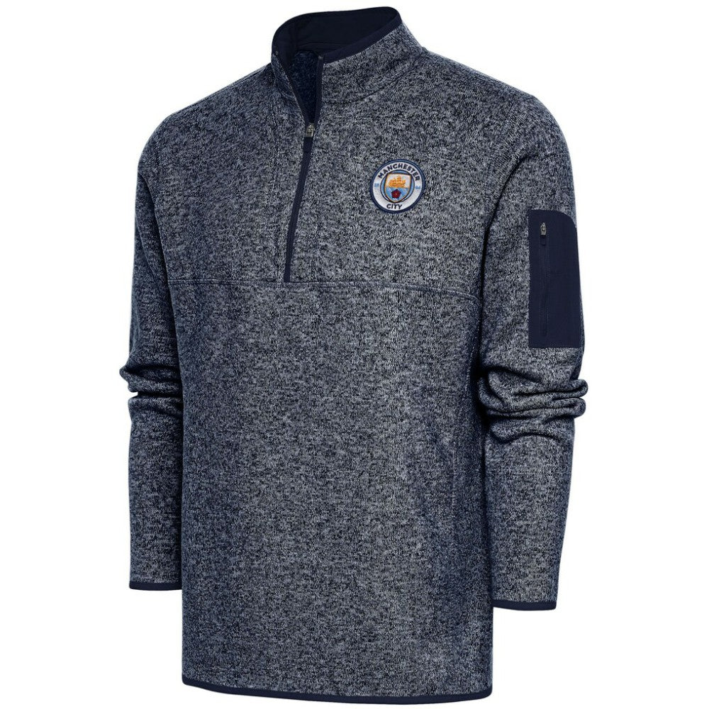 Manchester City Elevate Quarter-Zip Pullover Heather Navy