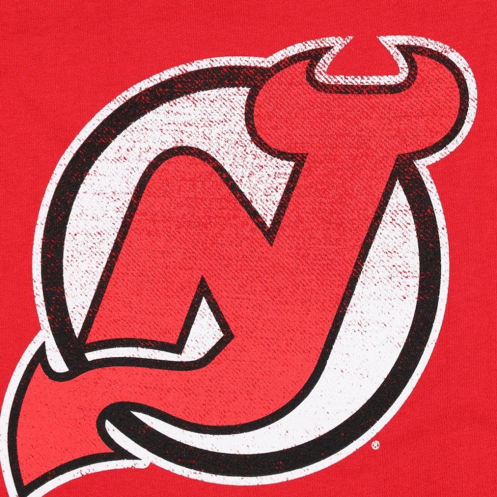 New Jersey Devils Profile Women's Plus Size Distressed Printed Name & Number Long Sleeve T-Shirt - Red | US 200960831