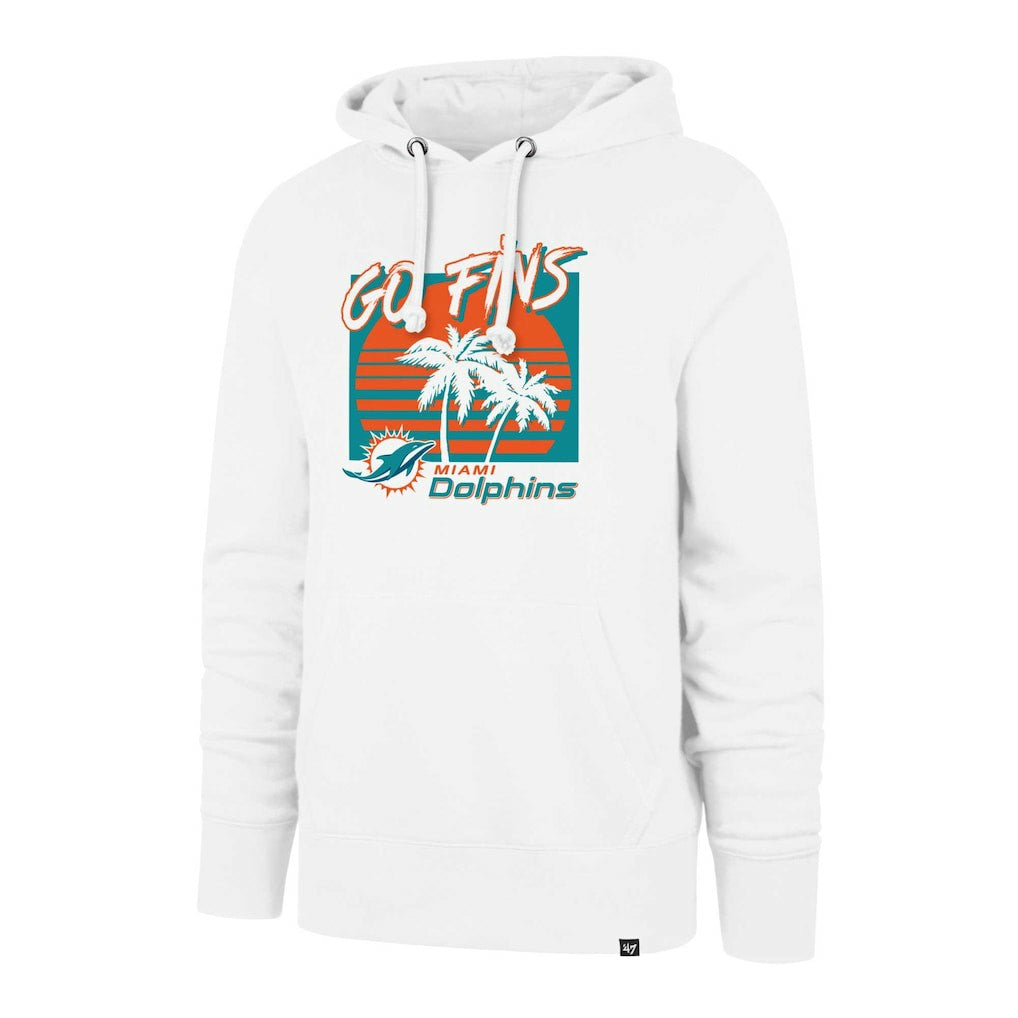 Miami Dolphins '47 Go Fins Regional Headline Pullover Hoodie - White Hoodies