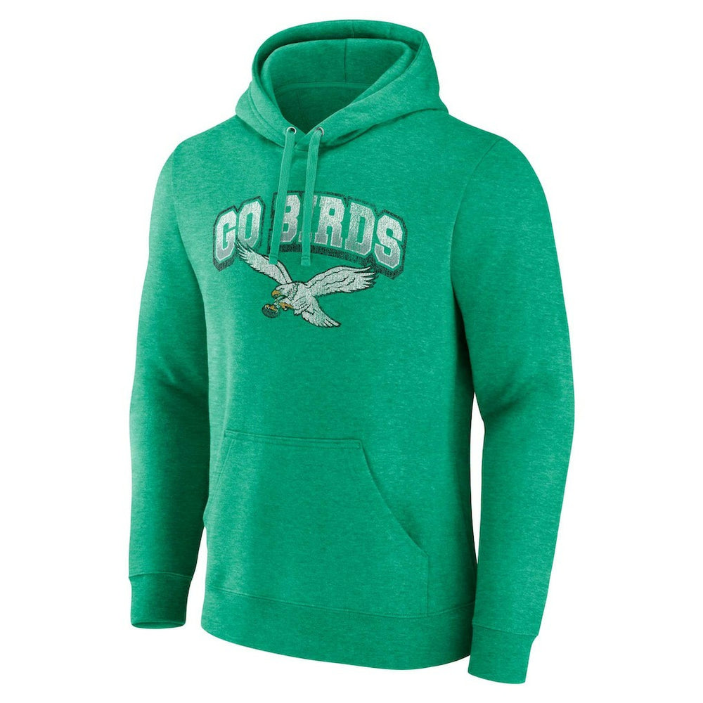 Philadelphia Eagles Gridiron Classics Go Birds Vintage Arch Pullover Hoodie - Kelly Green Hoodies