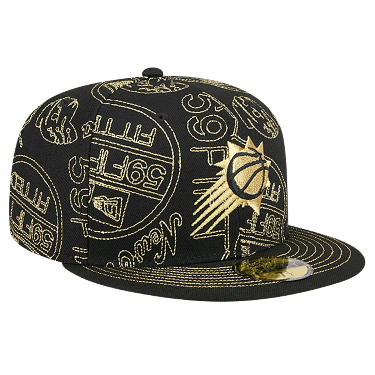 Phoenix Suns 59FIFTY Day Allover Print Stencil Fitted Hat Black - New Era outlet