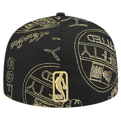 Miami Heat 59FIFTY Day Allover Print Stencil Fitted Hat Black - New Era