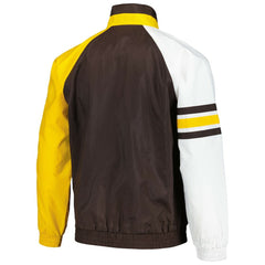 San Diego Padres Starter Elite Raglan Half-Zip Jacket - Brown/Gold Jackets