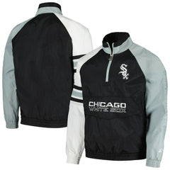 Chicago White Sox Starter Elite Raglan Half-Zip Jacket - Black/White Jackets