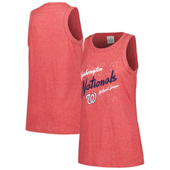 Washington Nationals Soft as a Grape Women's Gauze High Neck Tank Top - Red Tanks