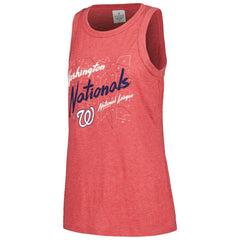 Washington Nationals Soft as a Grape Women's Gauze High Neck Tank Top - Red Tanks