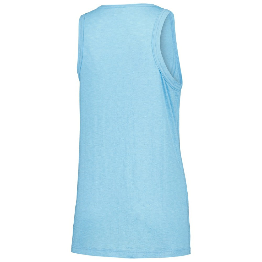 Texas Rangers Soft as a Grape Women's Gauze High Neck Tank Top - Light Blue Tanks