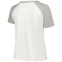 Toronto Blue Jays Soft as a Grape Women's Plus Size Baseball Raglan T-Shirt - White T-shirts