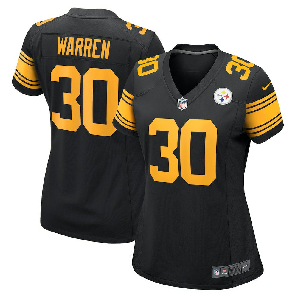 Jaylen Warren Pittsburgh Steelers Women's Alternate Game Jersey - Black Jerseys