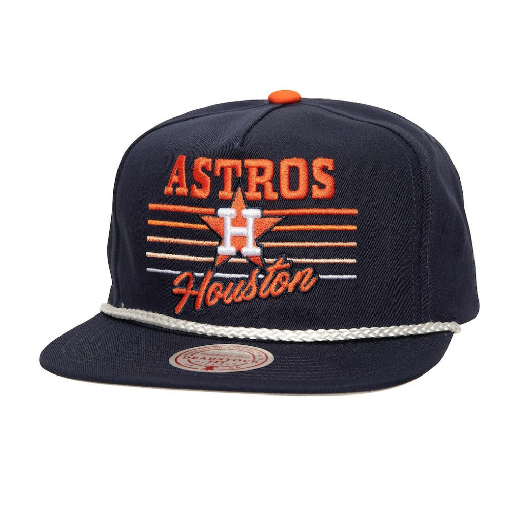 Houston Astros Mitchell & Ness  Radiant Lines Deadstock Snapback Hat - Navy Hats