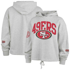 San Francisco 49ers '47 Women's High Hopes Long Sleeve Cropped Hoodie - Heather Gray Hoodies