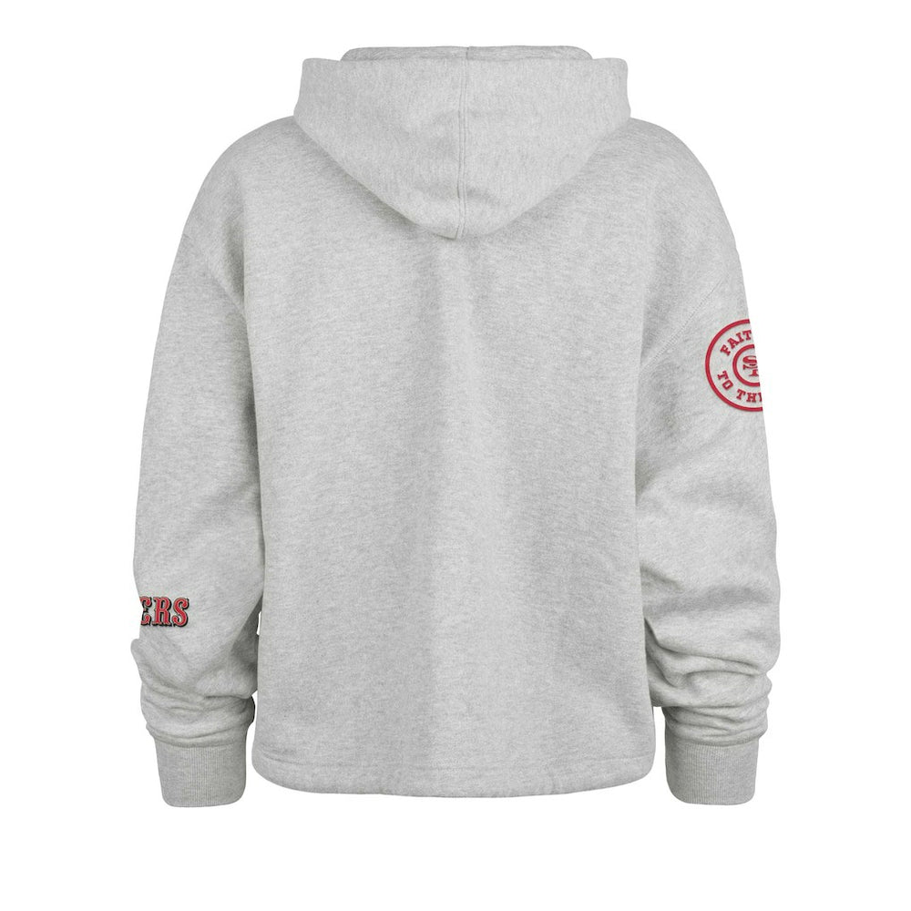 San Francisco 49ers '47 Women's High Hopes Long Sleeve Cropped Hoodie - Heather Gray Hoodies