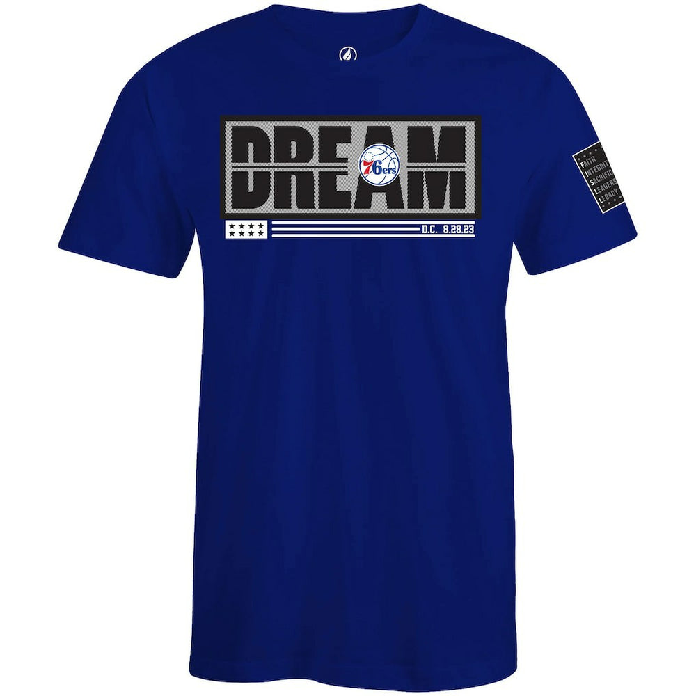 Philadelphia 76ers FISLL x Black History Collection Unisex T-Shirt - Blue