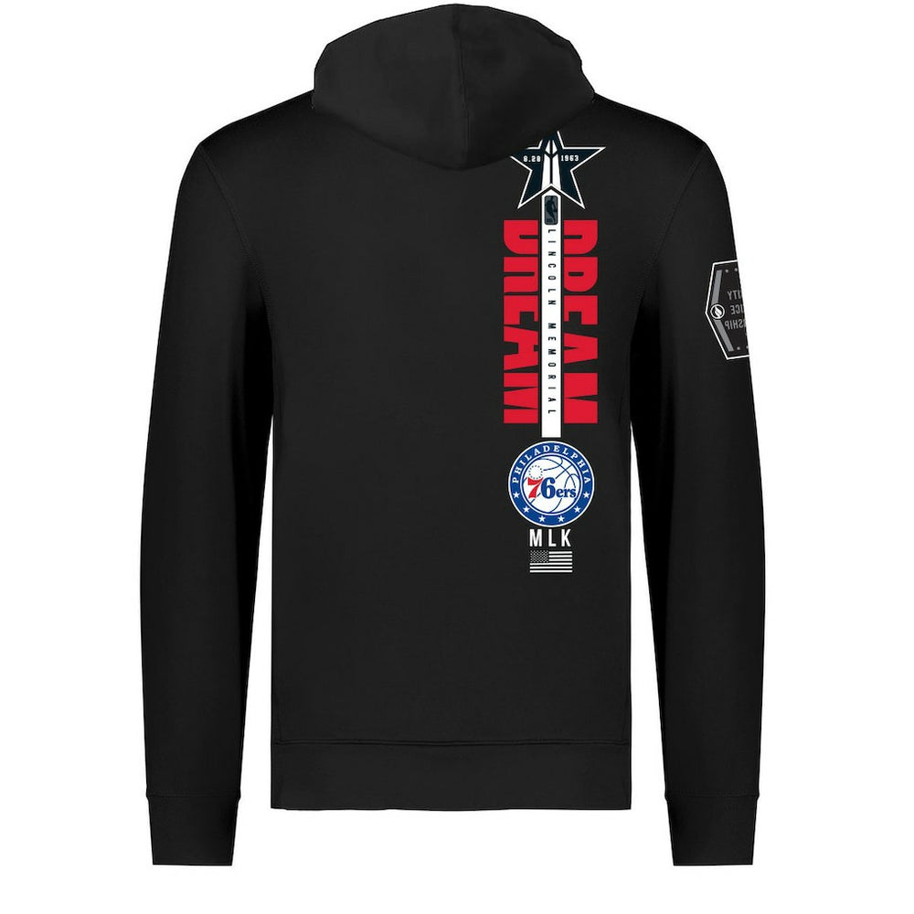 Philadelphia 76ers FISLL x Black History Collection Unisex Pullover Hoodie - Black outlet
