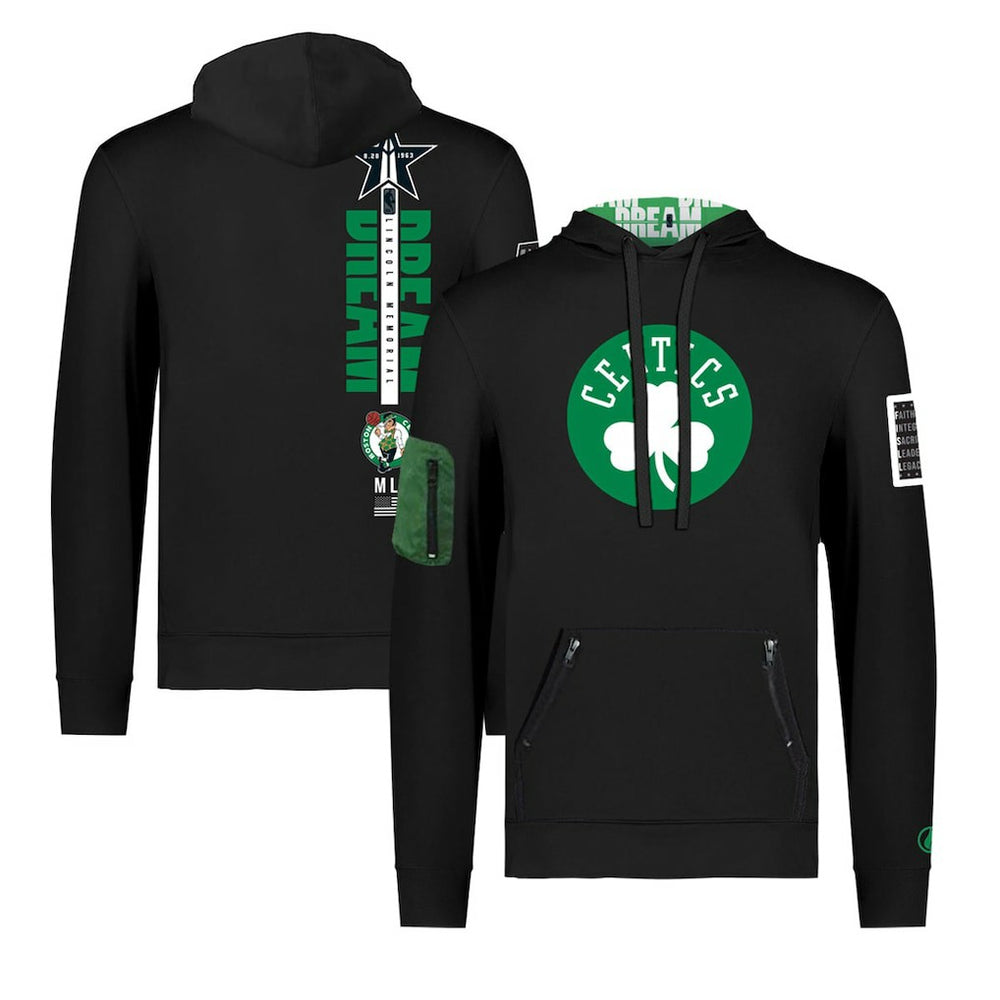 Boston Celtics FISLL x Black History Collection Unisex Pullover Hoodie - Black