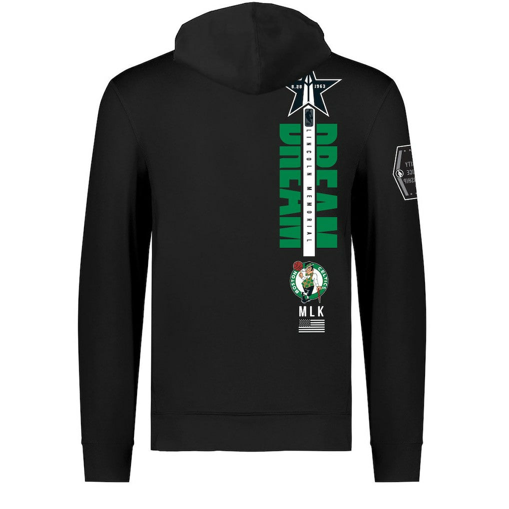 Boston Celtics FISLL x Black History Collection Unisex Pullover Hoodie - Black
