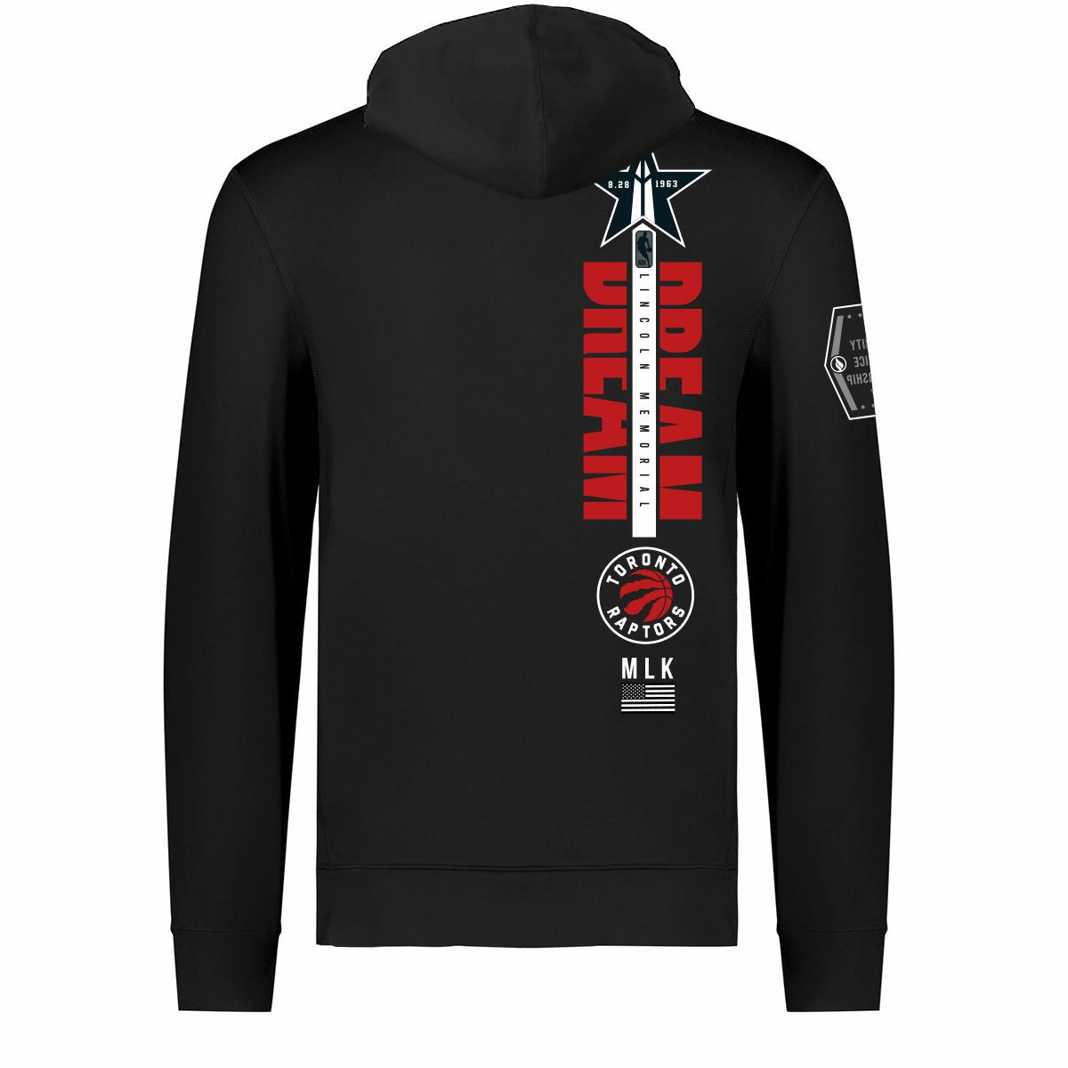 Toronto Raptors FISLL x Black History Collection Unisex Pullover Hoodie - Black
