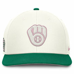 Milwaukee Brewers Nike Sail Pro Performance Snapback Hat - Cream/Green Hats
