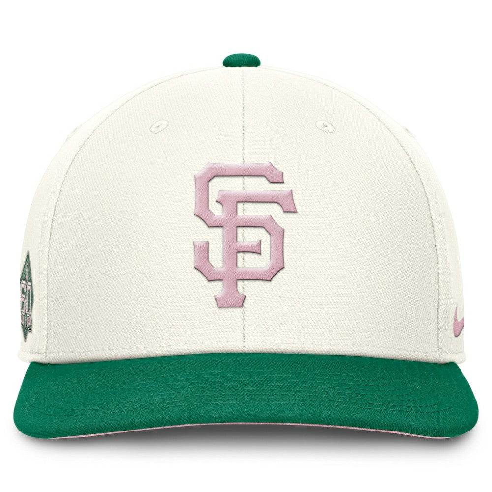 San Francisco Giants Nike Sail Pro Performance Snapback Hat - Cream/Green Hats