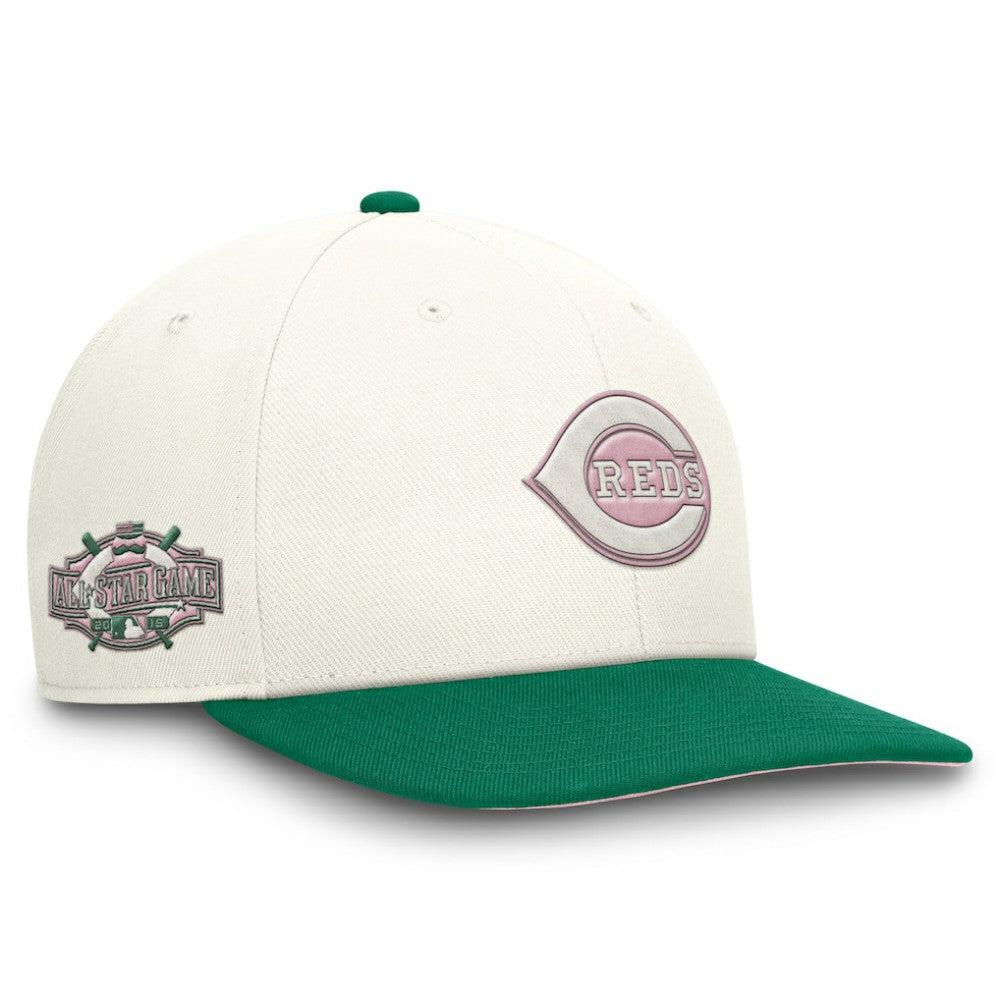 Cincinnati Reds Nike Sail Pro Performance Snapback Hat - Cream/Green Hats