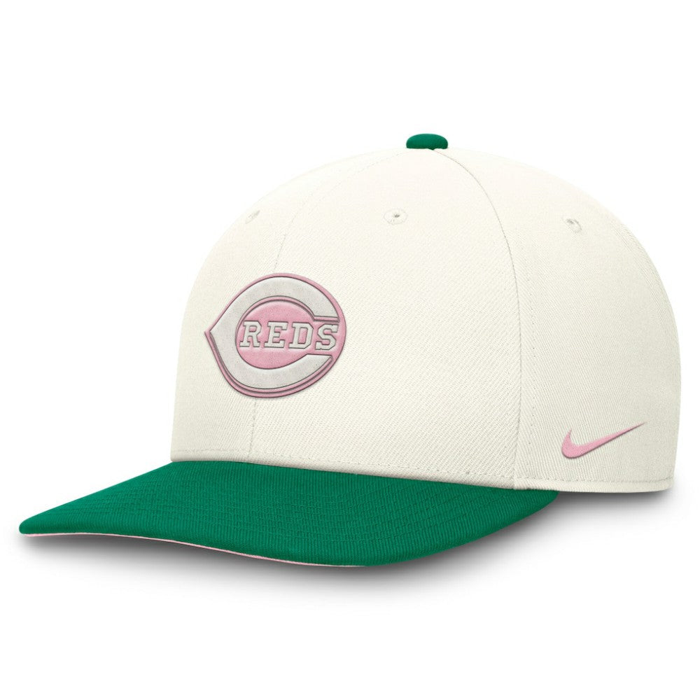 Cincinnati Reds Nike Sail Pro Performance Snapback Hat - Cream/Green Hats
