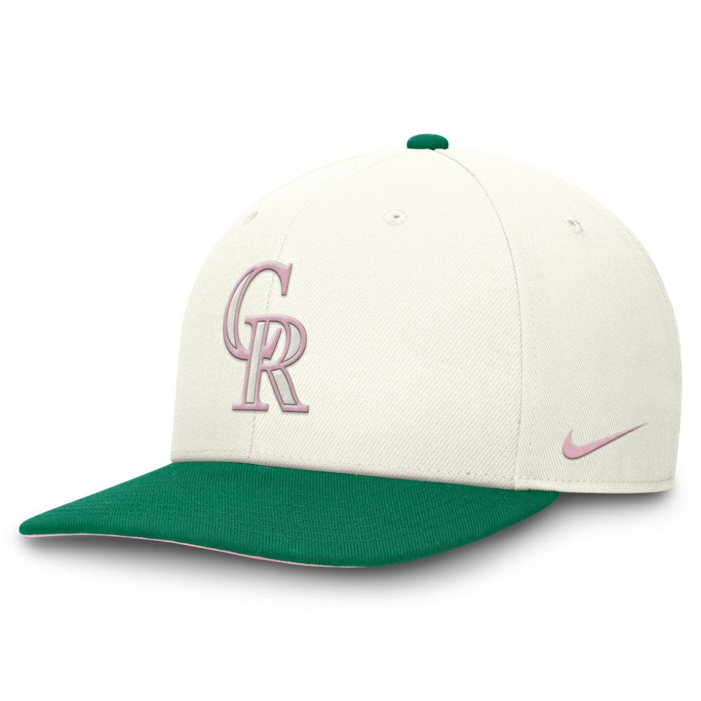 Colorado Rockies Nike Sail Pro Performance Snapback Hat - Cream/Green Hats