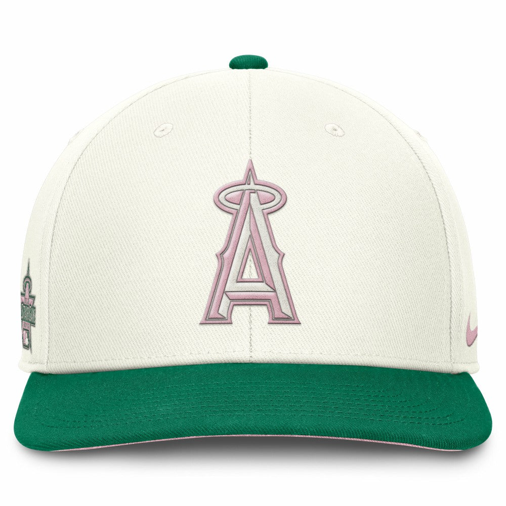 Los Angeles Angels Nike Sail Pro Performance Snapback Hat - Cream/Green Hats