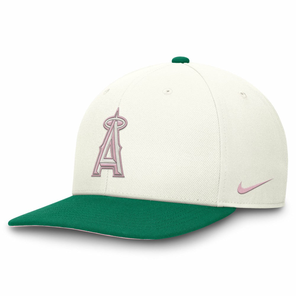 Los Angeles Angels Nike Sail Pro Performance Snapback Hat - Cream/Green Hats