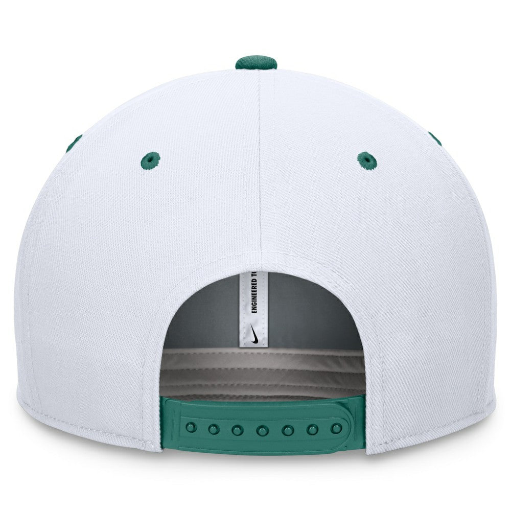 Washington Nationals Nike Bicoastal Two-Tone Pro Performance Snapback Hat - White/Green Hats