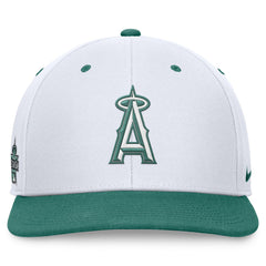 Los Angeles Angels Nike Bicoastal Two-Tone Pro Performance Snapback Hat - White/Green Hats