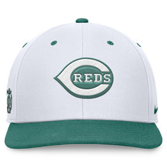Cincinnati Reds Nike Bicoastal Two-Tone Pro Performance Snapback Hat - White/Green Hats